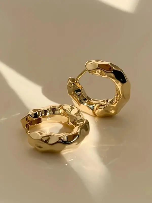 Vintage Minimalist Hoop Earrings, Fashionable Jewelry for Women & Girls for Party, Daily Decor, Trendy All-match & Exquisite Jewelry for Birthday Gift 5