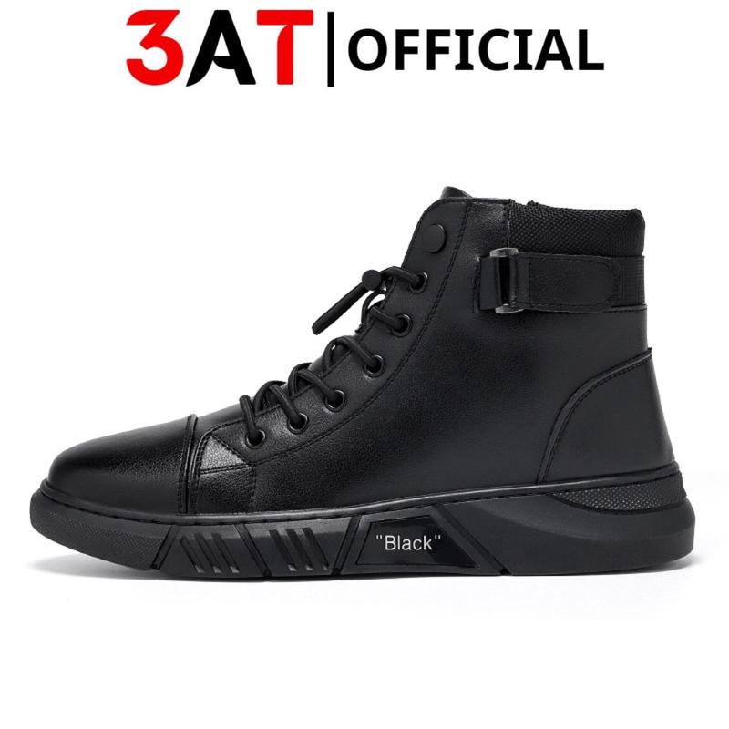 Giày Cổ Cao Nam Da PU Black 3AT-0017 Phong Cách Hàn Quốc Thời Trang Trẻ Đẹp Màu Đen Boots Shoes Boots Shoes