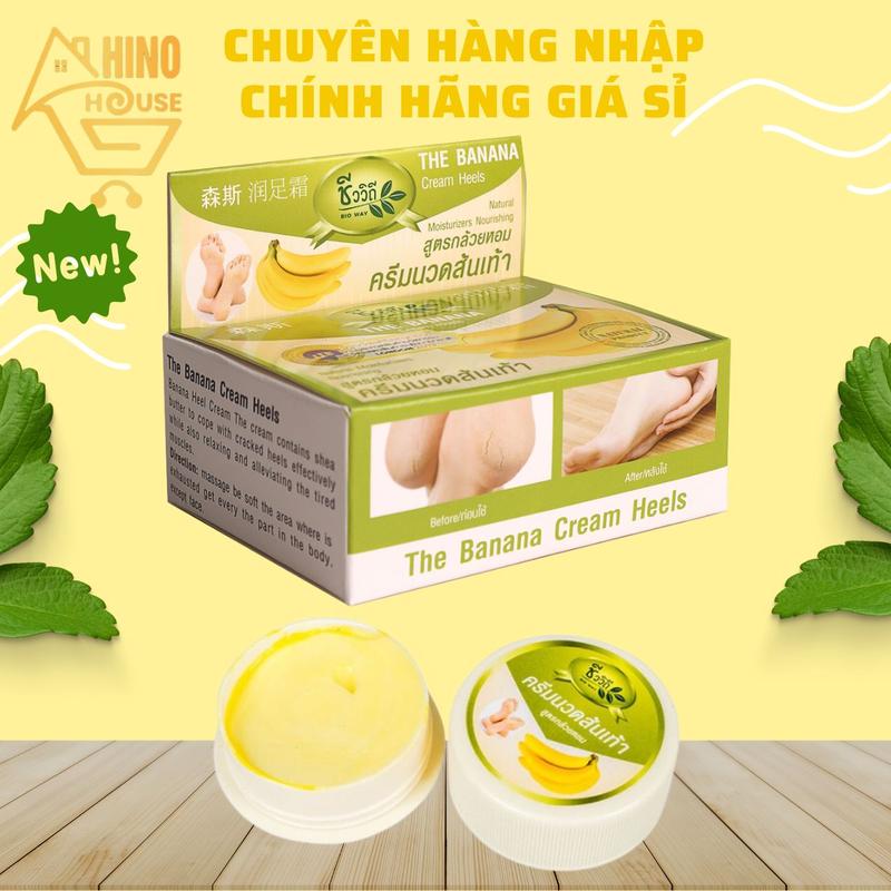 Kem Banana Cream Heels 30ml Thái Lan Hỗ Trợ Nứt Gót Chân, Mềm Da Chai Sần - Hinohouse