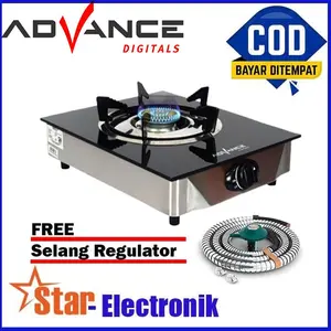 Advance Kompor Gas Kaca 1 Tungku GB-101 K / GB-100 K - Tempered Glass