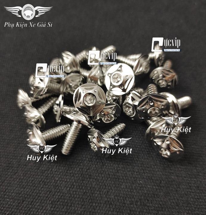 Full Bộ Ốc Dàn Áo Salaya SAO NHỌN Inox 304 Gắn Wave, Dream, Sirius, AB, Vario, Exciter, Winner, Winner X, Future, Mio M3, Satria, Sonic, Vision