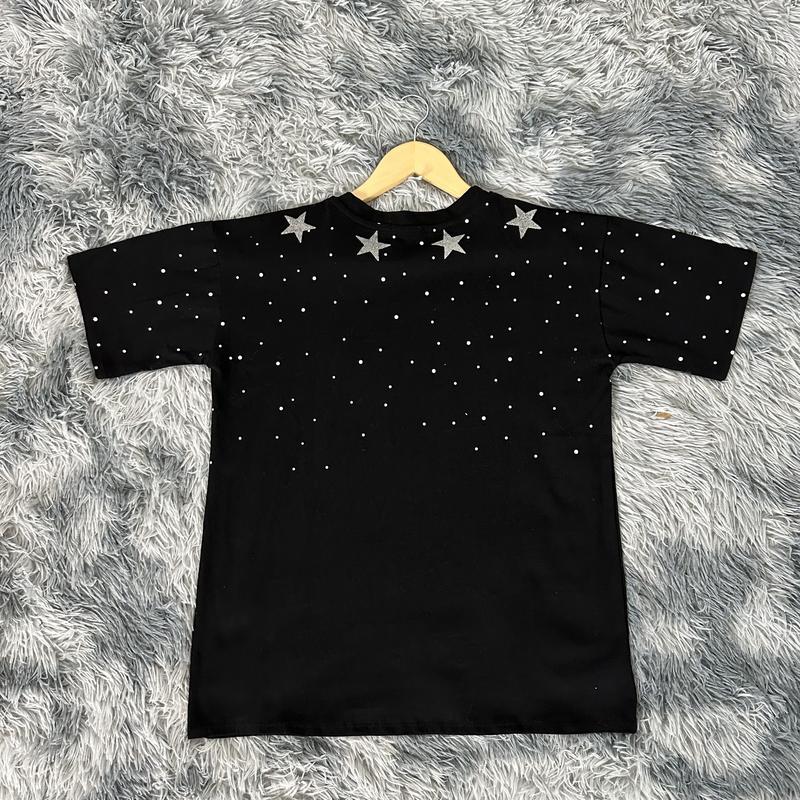 Áo Thun Ngôi Sao Kim Tuyến In Chấm Sơn Top Menswear