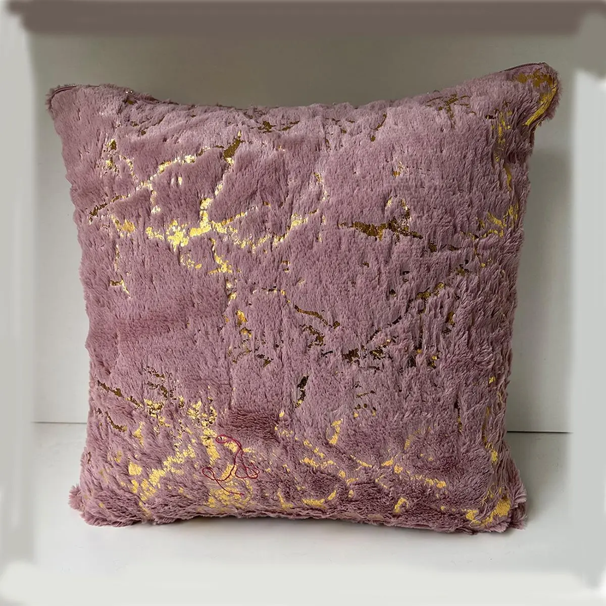 Plush Cushion Cover, Marble Printed Golden Cushion Case Cover without Filler, Bedroom Accessories Soft Throw Pillow Case, Room Decor, Home Decor