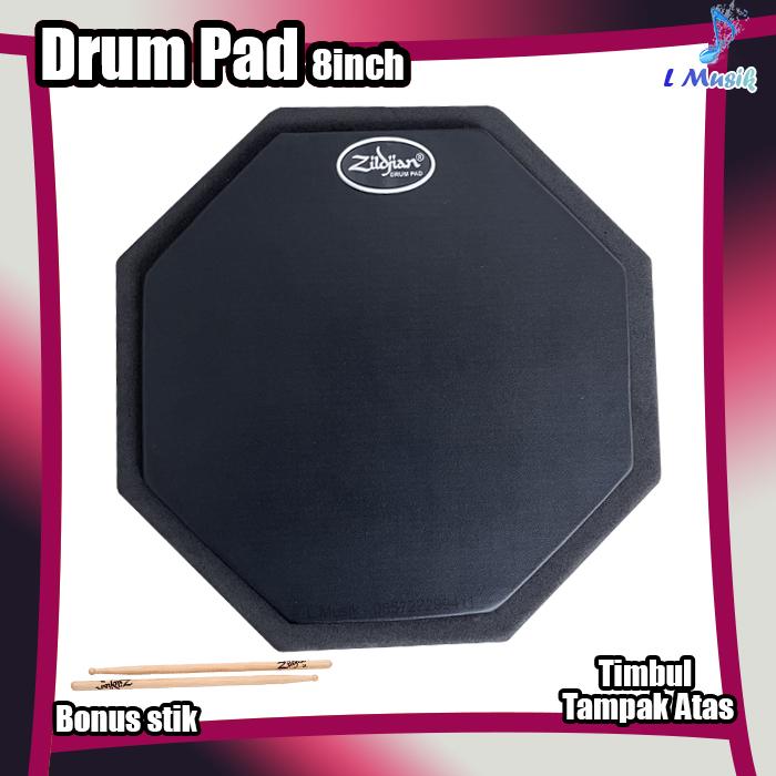 PAD DRUM 8IN LATIHAN STICKING DRUM PAD 3
