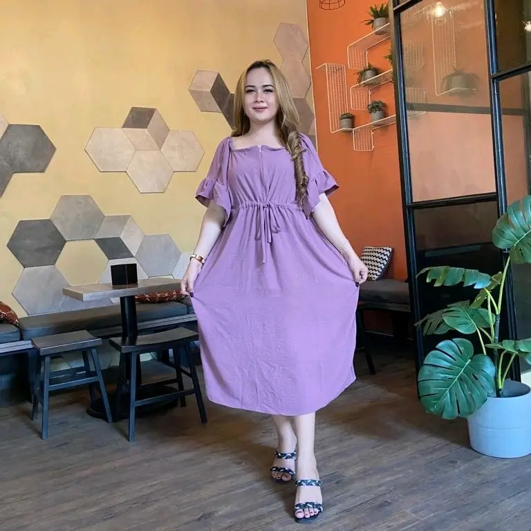 Daster Erika jumbo ld -+140 Crinkle Airflow Cantik Nyaman 3