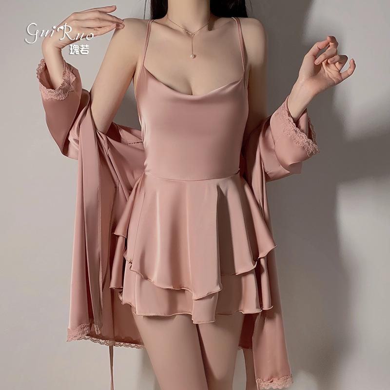 Ruoruo Underwear Pure Silky Satin Stitching Lace Sweet Women's - TikTok ...
