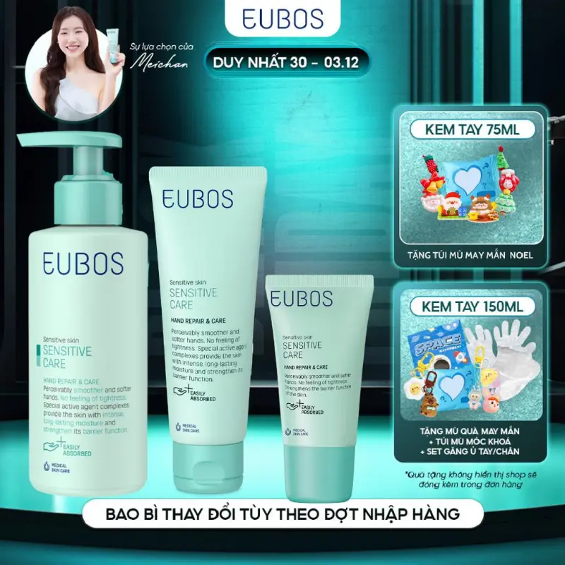 Kem Dưỡng Da Tay EUBOS Giúp Mềm Mịn, Dưỡng Ẩm Chuyên Sâu 24h An Toàn Cho Da Nhạy Cảm Làm Đẹp Da Nữ 0