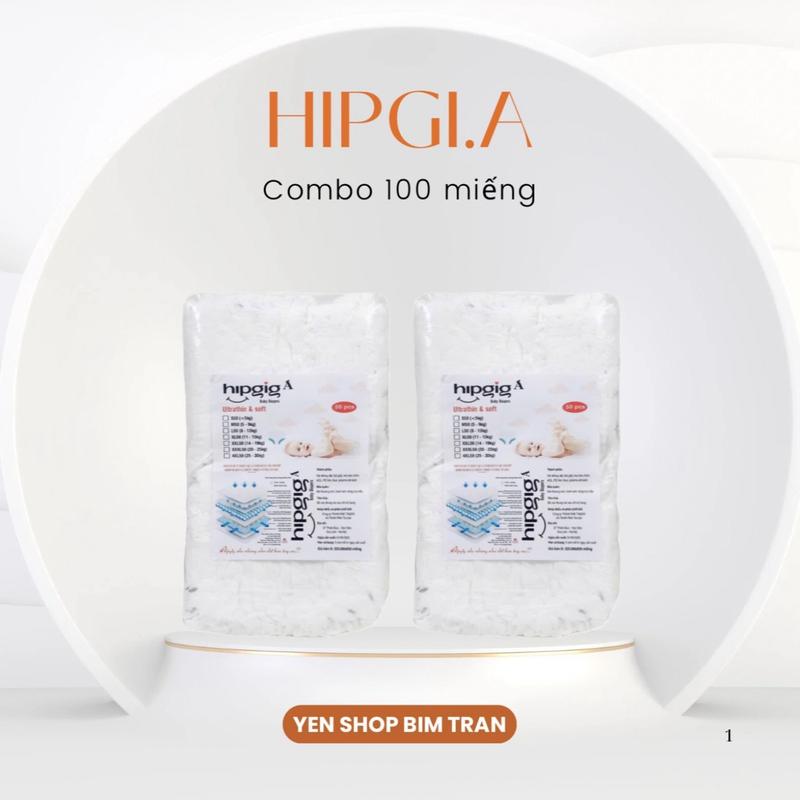 Bỉm Quần Bo 100 Miếng HIPGIGA Size S-4XL Thấm Hút Tốt Cho Bé Tiểu Nhiều ( Bỉm nhiều mẫu họa tiết , gửi mẫu ngẫu nhiên ) bỉm  hipgig 100  miếng