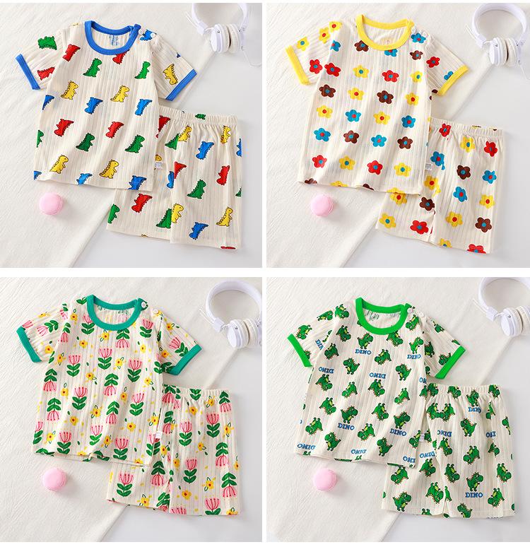 Product Introduction of Children's Trendy Children's Short-Sleeved Suit Cotton Girls' Summer Clothes Two-Piece Korean Style Children's Clothing Baby Boys' T-shirt Summer Clothes 8
