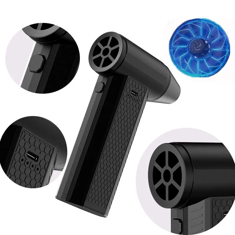 Portable Car Snow Blower, USB Rechargeable High Speed Air Flow Blower, Handheld Car Snow Removal Tool for Cleaning, Camping & Barbecuing