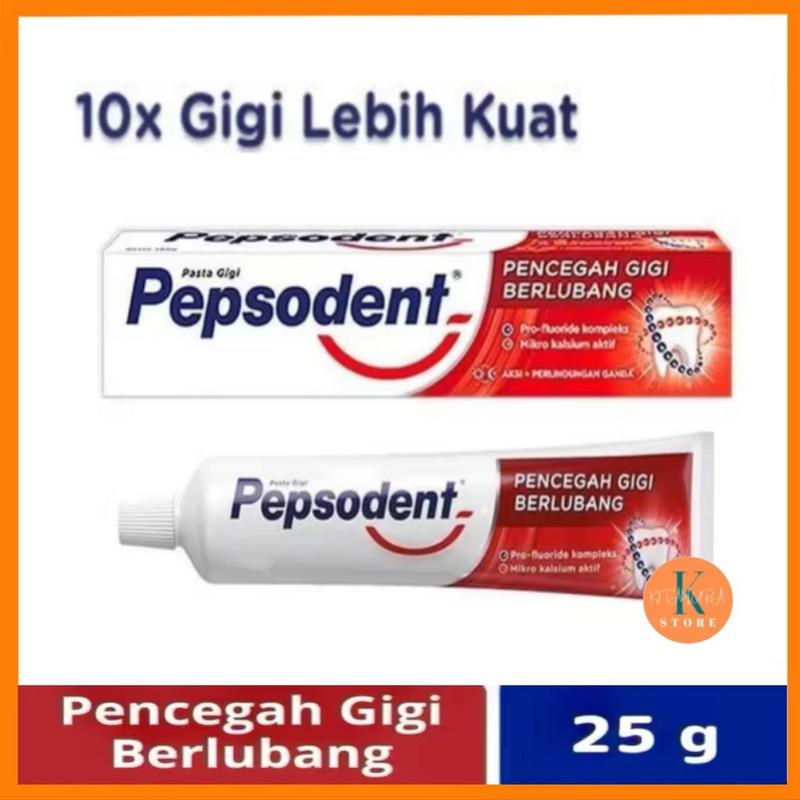 Pepsodent Odol Pasta Mini Kecil 25g Pencegah gigi berlubang Perawatan ...