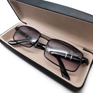 kacamata plus 2in1 baca dan jalan 1.00 sd +3.00 pria dan wanita Lensa Coklat Hitam bening