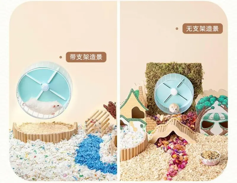 Đồ chơi Hamster: Wheel kẹo ngọt YEE kèm đế mika 26Cm 2