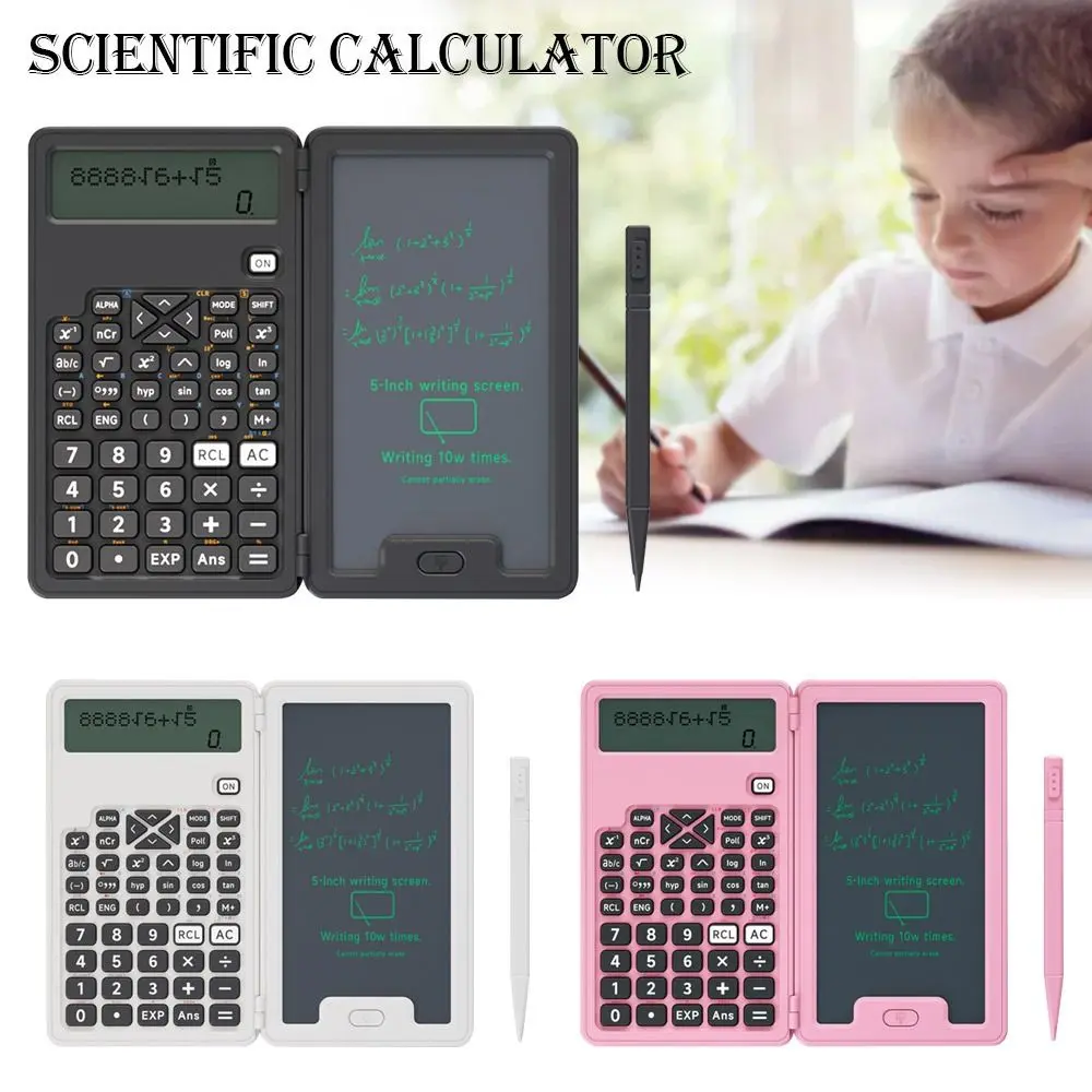 Durable 10-Digit Scientific Calculators With Stylus Writing Pad Math Calculator Multifunctional LCD Notepad Accounting Calculator