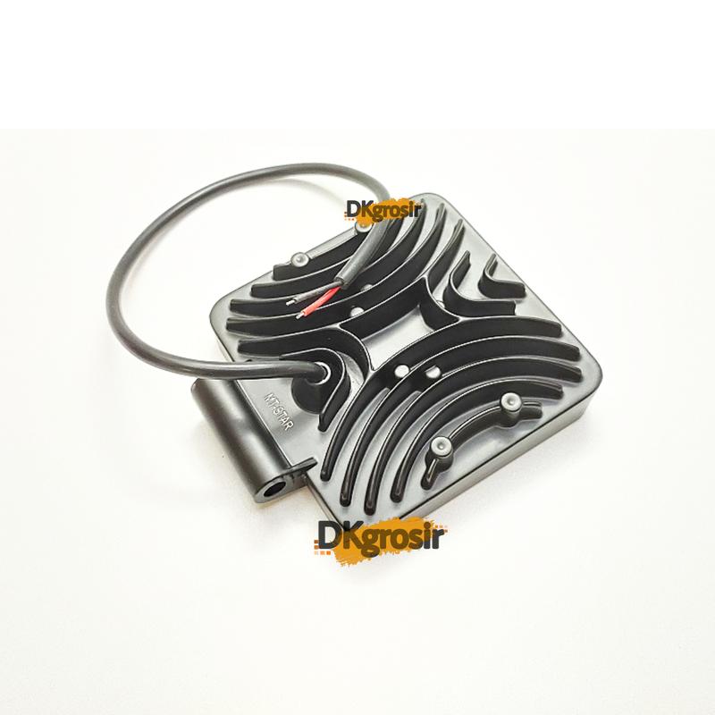 Lampu tembak sorot LED Worklight 9 mata cahaya Putih KOTAK BULAT 2