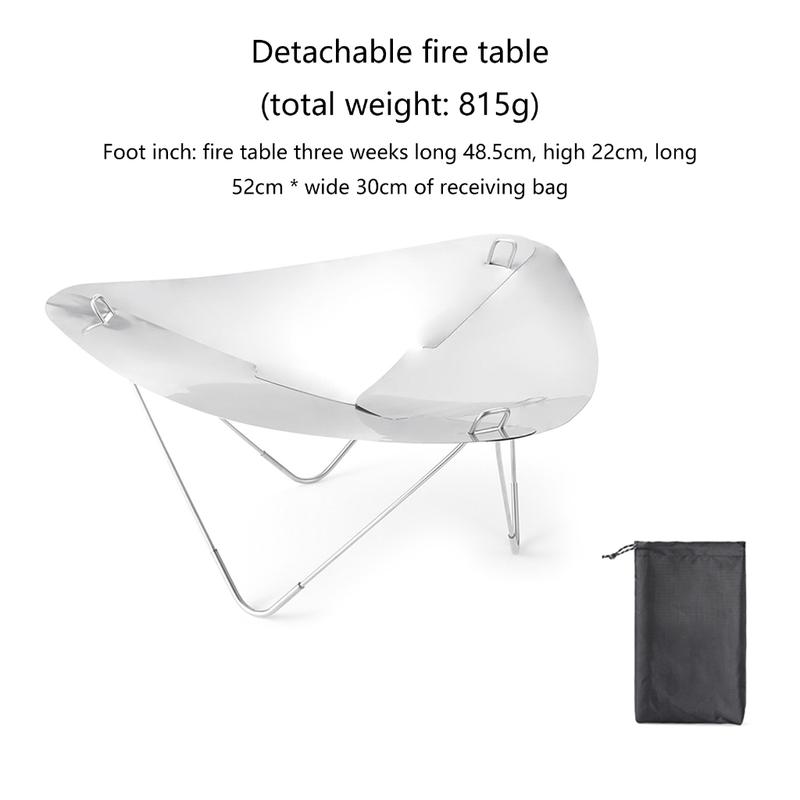 Wooden Burning Firepits Stand Stainsless Steel Folding Stove Fire Frame Easy to Use 5