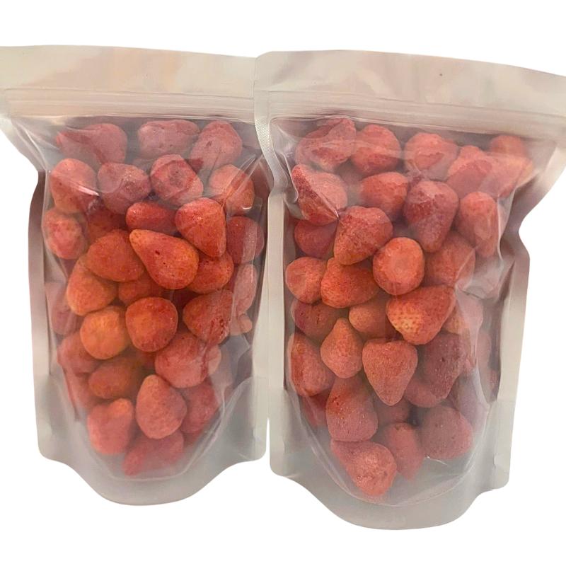 GIAO HỎA TỐC 500G Dâu tây sấy thăng hoa - dâu tây sấy giòn không đường - Cay Snack Ăn Vặt Food Thức Ăn thơm dẻo muối ớt khô