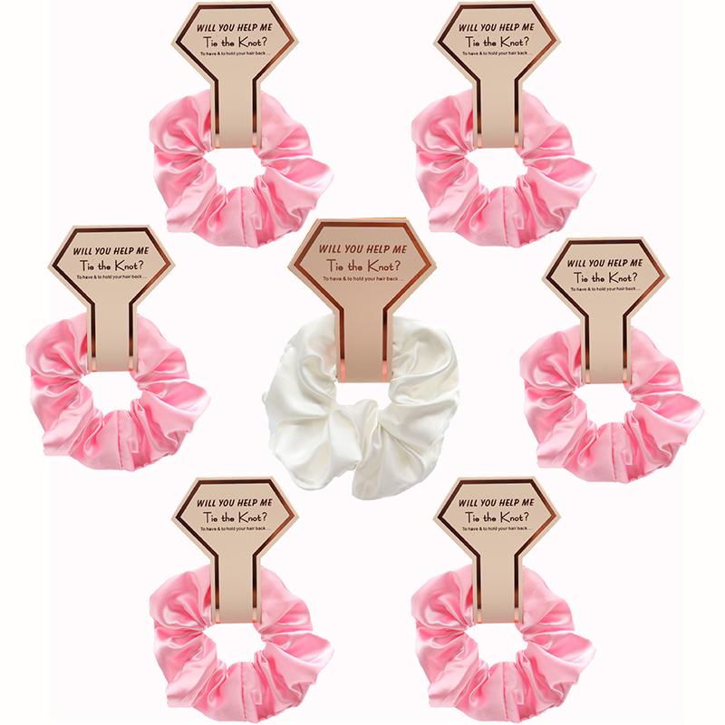 Product Introduction of 1Pcs Bridesmaid Gift Hair Scrunchies Bachelorette Party Bridal Shower Wedding Souvenir Team Bride To Be Haircircle Gift Souvenir For Guests 14