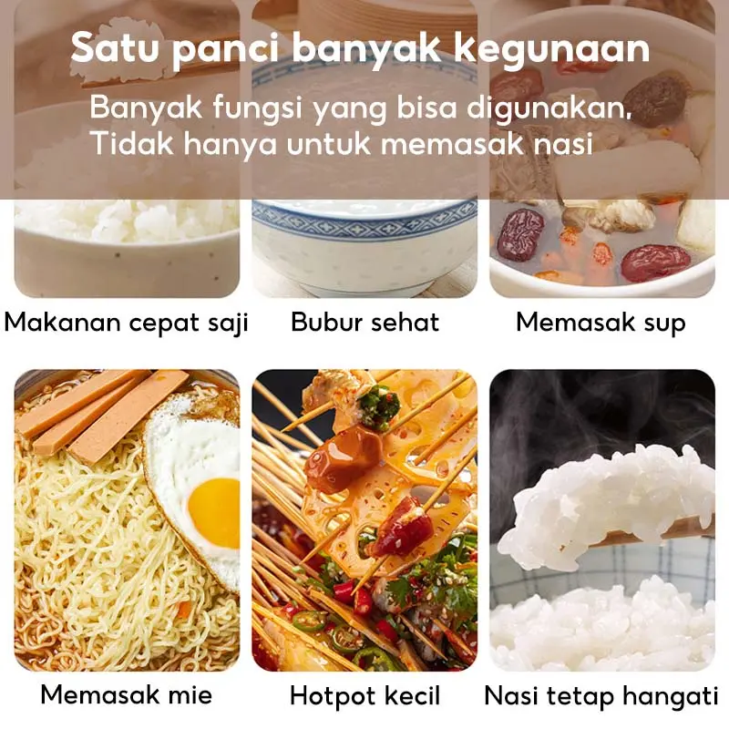 Han River Magic Com Mini Hrrc05Wt Rice Cooker Mini/Penanak Nasi 300Watt Original 4