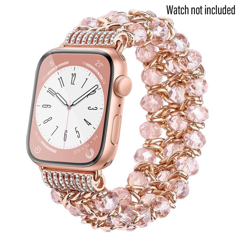 Shiny Bead Replacement Band, Faux Pearl Decor Watch Band, Watch Band for Apple Watch, Wearable Accessories for Apple Watch Ultra Series SE 9 8 7 6 5 4 3 2 1 7