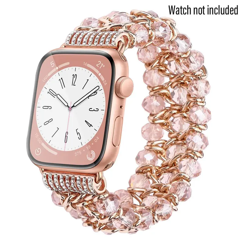 Shiny Bead Replacement Band, Faux Pearl Decor Watch Band, Watch Band for Apple Watch, Wearable Accessories for Apple Watch Ultra Series SE 9 8 7 6 5 4 3 2 1 7