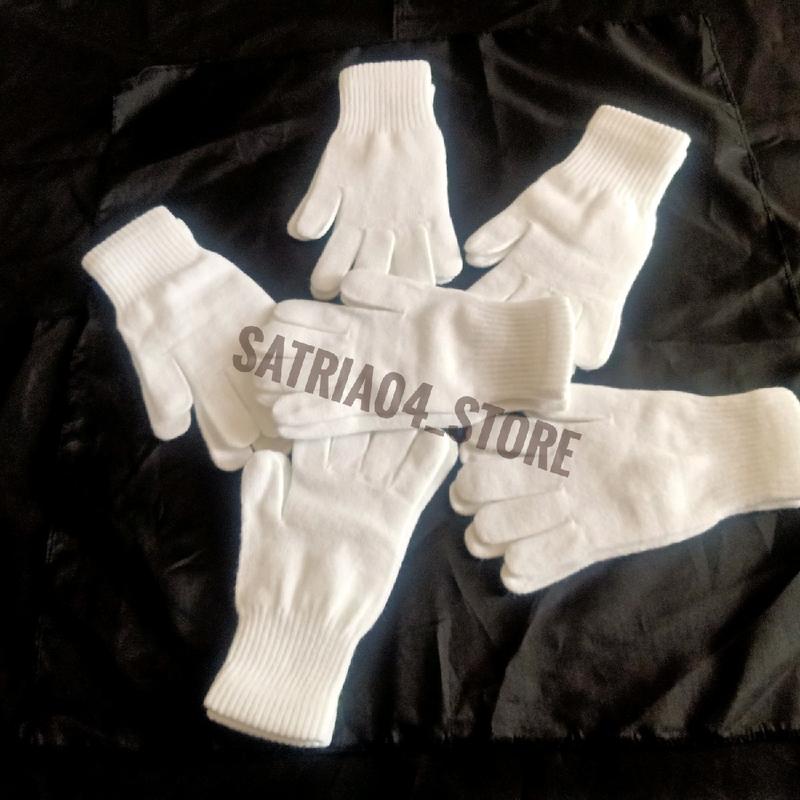 sarung tangan putih polos /paskibra cewek cowok Rajut 5