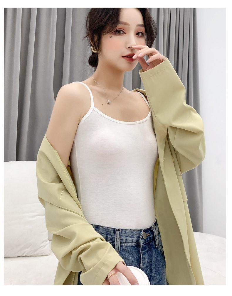 Product Introduction of Camisole Women's Underwear Padded Vest plus Size Base White One-Piece Cup Pure Desire Style Beautiful Back Slim Outer Wear 28