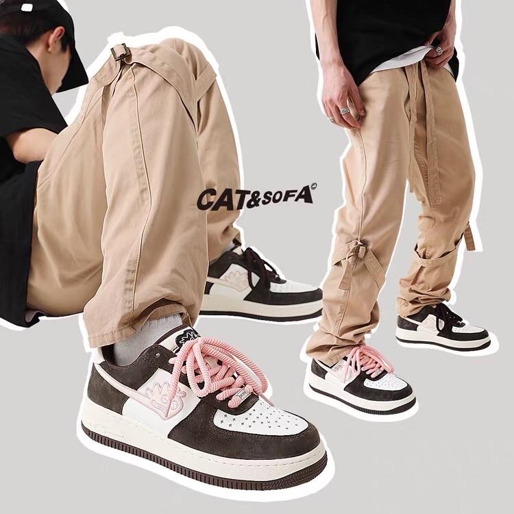 CAT & SOFA  - giày Pink/Brown Shoelaces chính hãng AC219 1