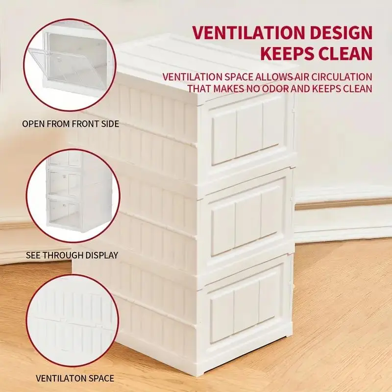 Shoe Storage Box, 1 Count Summer Multi-layer Foldable Shoe Storage Organizer, Collapsible Shoe Storage Container for Home Bedroom, Storage Organizer 7