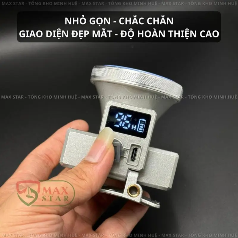 Đèn pin đội đầu siêu sáng chất lượng cao, chống nước, thời gian soi sáng lên tới 60 giờ tối đa cho mỗi lần sạc. Sử dụng chân cáp sạc TYPE-C cao cấp 7