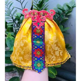 (Giá 1 áo) áo choàng Thần Tài-Thổ Địa vải gấm phù hợp tượng có ghế hoặc có trang trí trên vai