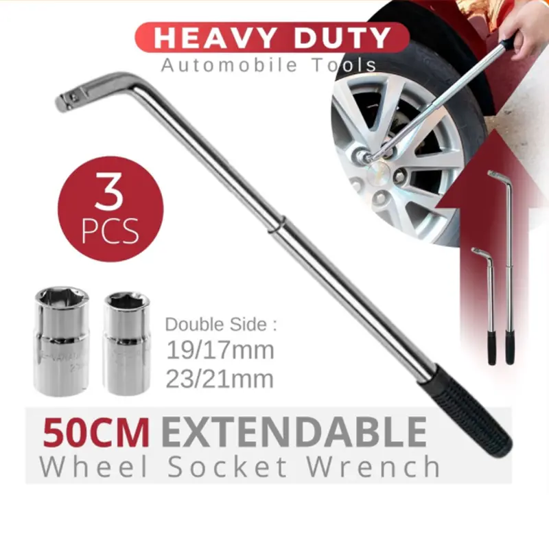3pcs Automobile Motorcycle Car Repairing Tool Set 3 Pcs Socket Wrench Set Automobile Tires Motorcycle Tires Disassembly Stretchable
