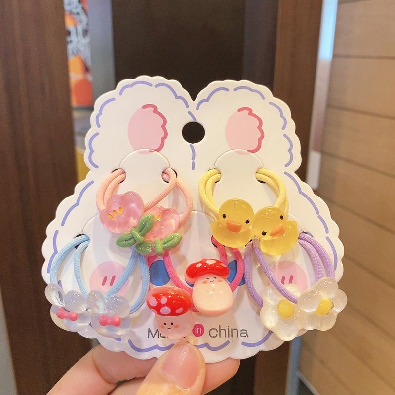 Product Introduction of Wholesale 10pcs/lot Cute Cartoon Kids Hair Ties Children's Elastic Bands Headwear Lovely Kids Ponytail Holders Children's Hair Accessories Headbands Cute Head Decorations 6