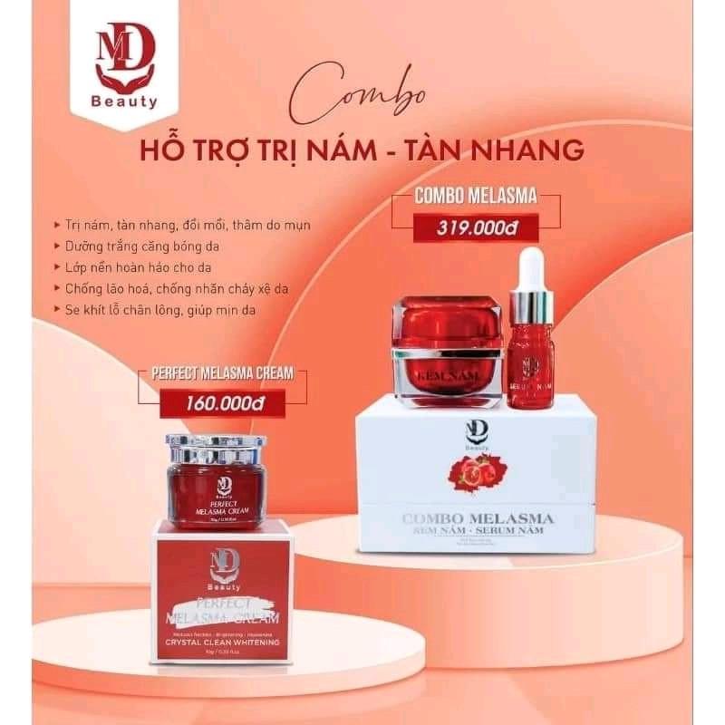 Kem Face Lựu Đỏ MD + serum 5ml - Dưỡng chất làm sáng da mặt - Skincare, Women
