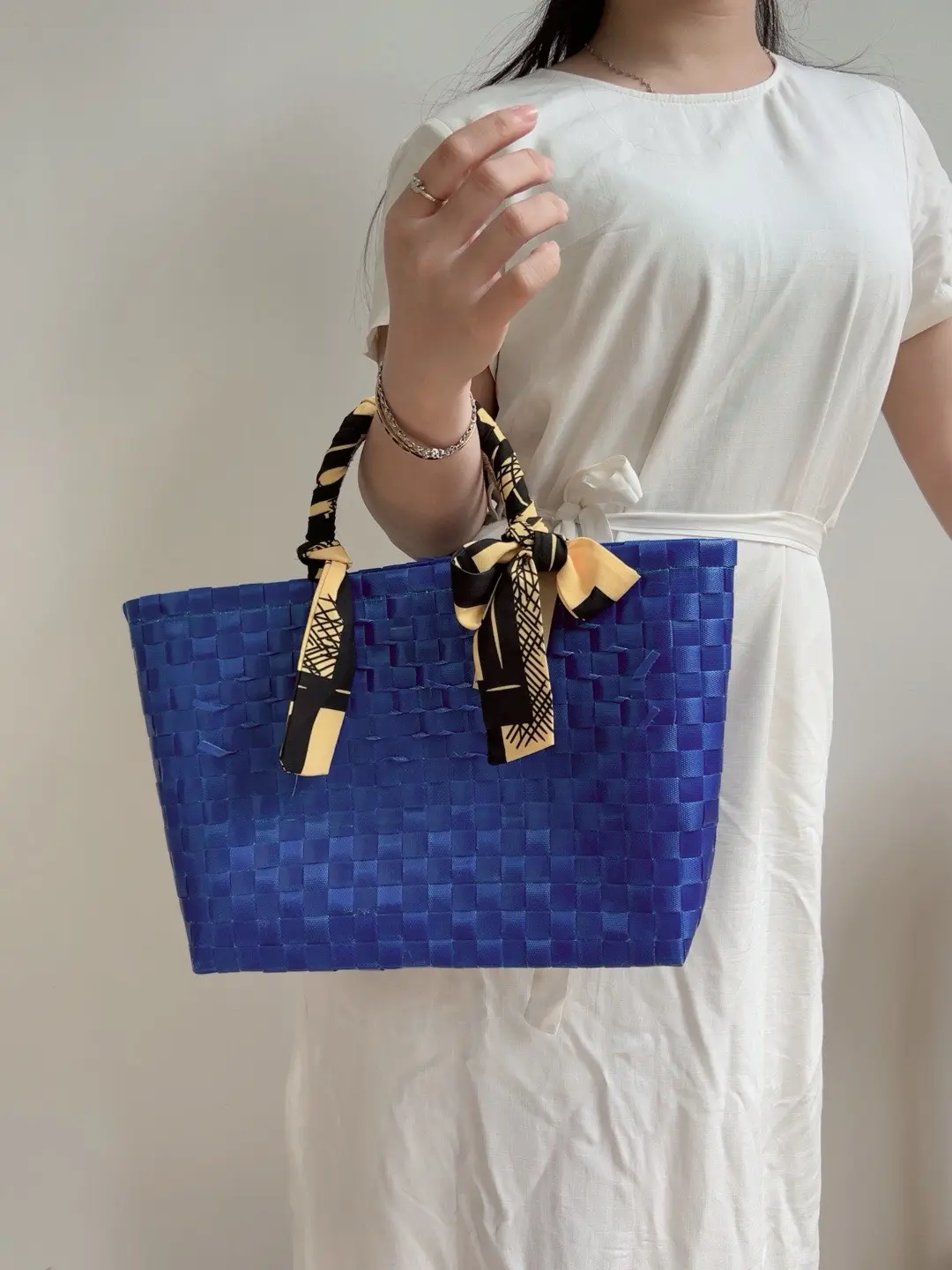 Túi nhựa hiện đại  cho các bà mẹ đi chợ (quay quấn dây cói tạo nét mộc cho sp) Bag Nhung Nữ