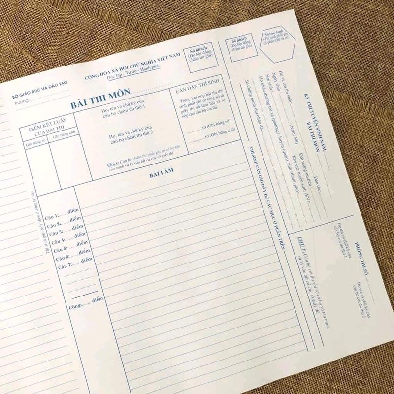 Giấy thi đại học giá rẻ (100 tờ )