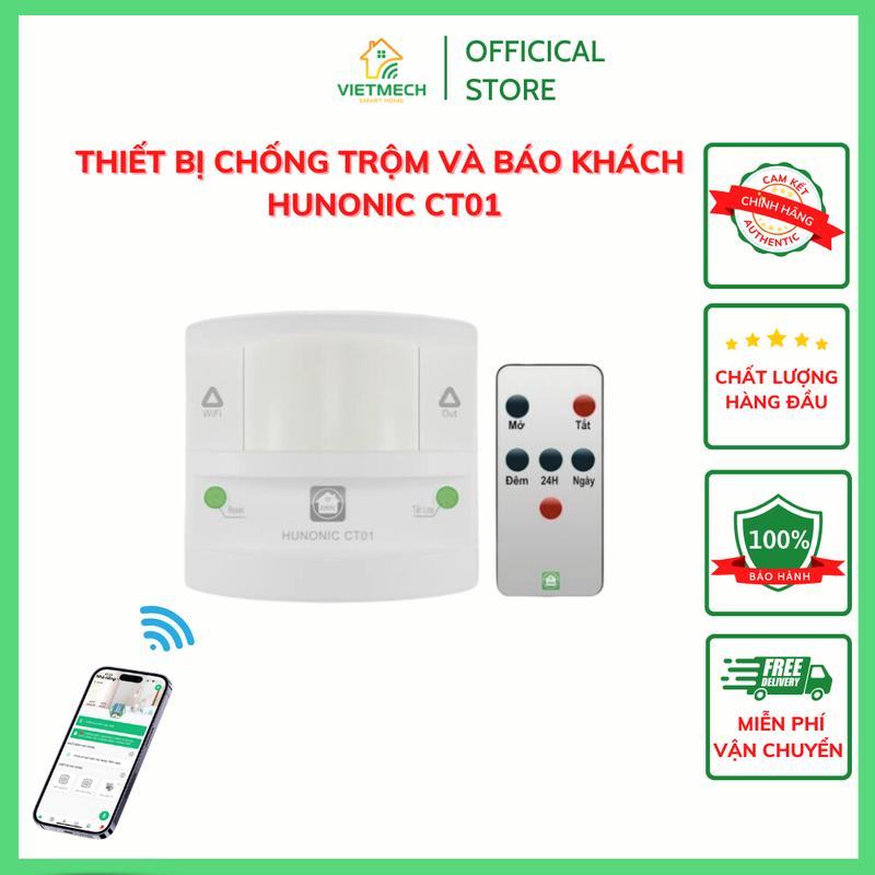 Thiết bị chống trộm, báo khách đa năng Hunonic CT01 | Cảnh báo chống trộm bằng còi hú, thông báo về điện thoại