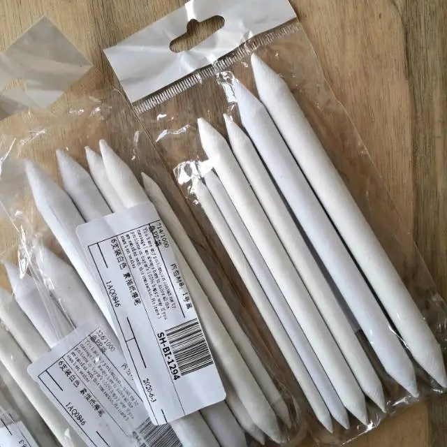 Dusel / Blending Stump / Paper Pen For Sketch isi 6 Kertas roll Sintetis