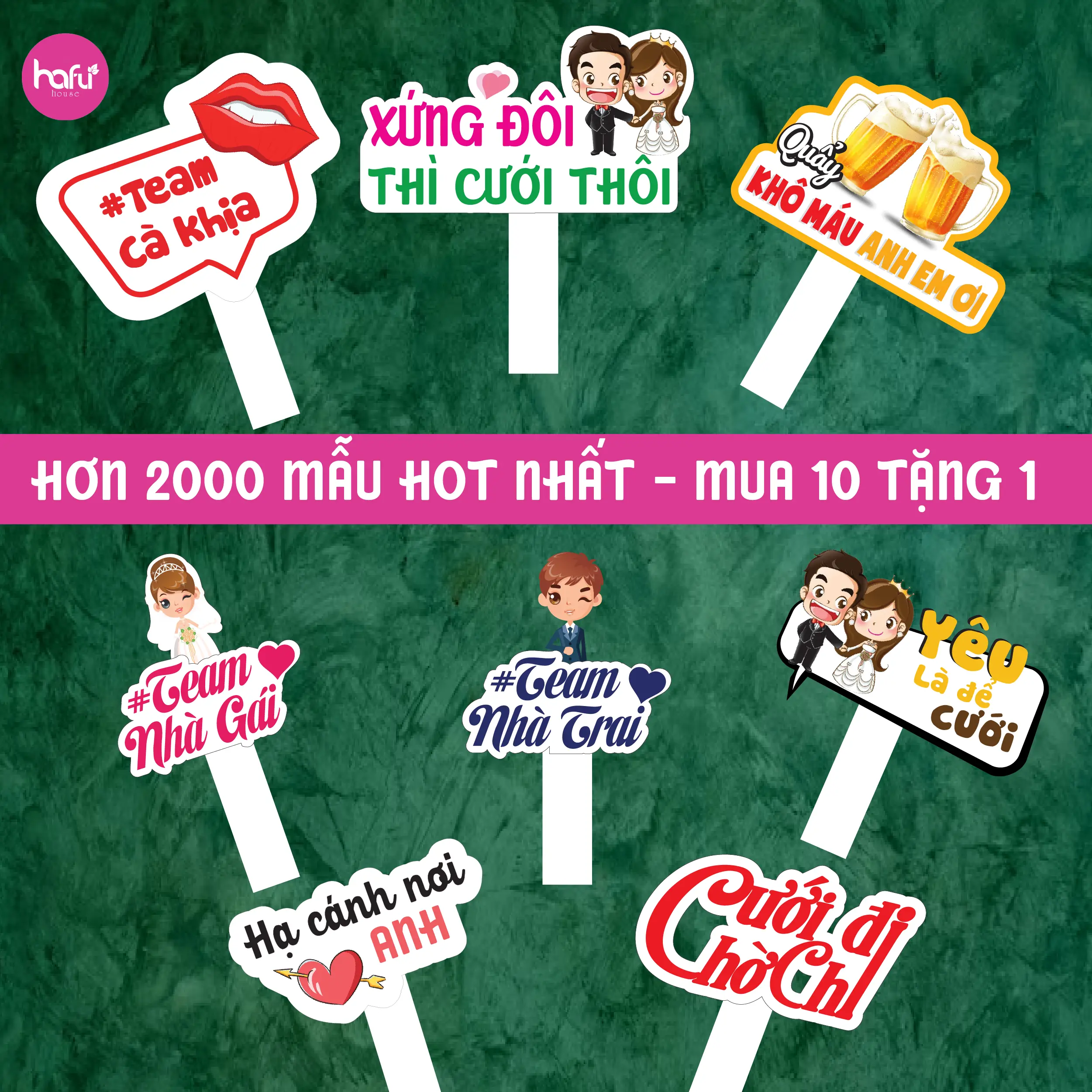 [101-200] BẢNG CHỤP HÌNH CẦM TAY [Hashtag chụp hình] Đám cưới - Sinh nhật - Họp lớp - Party - Thương hiệu (Mẫu có sẵn)