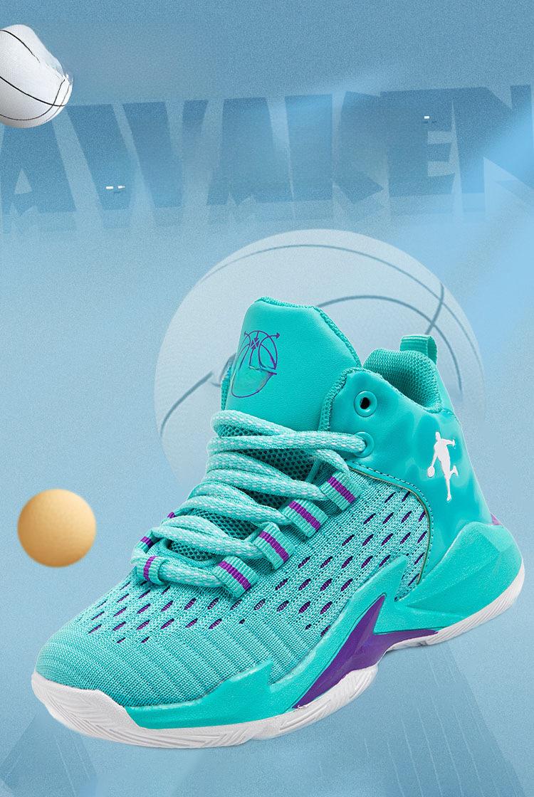 Barnbasketskor Höga 2023 Vår och sommar Nya pojkars sportskor Mesh Andningsbara Medium och stora barnpojkarsneakers_voghion.com
