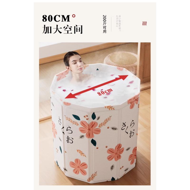 Product Introduction of Folding Bath Bucket For Adults, Japanese-style Full-body Bucket, Thickened Children's Adult 22