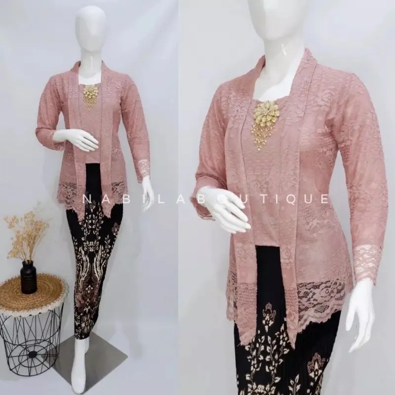 Kebaya Tunik / Tunik Tulle / Kebaya modern / Kebaya tile / Kebaya Kutubaru / Batik Couple Atasan Cantik Keluarga 7