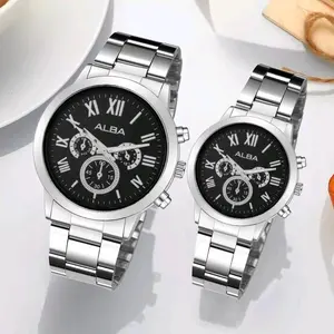 ALBA Jam Tangan Couple Anti Karat Tahan Air Diameter 3.2mm Super Mewah Rantai Elegan untuk Pasangan