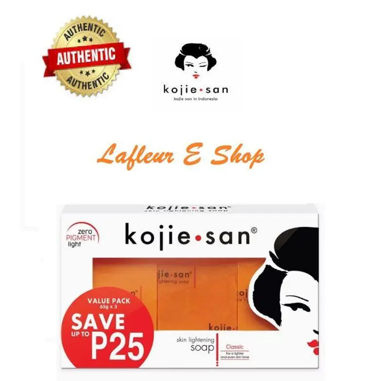 Xà phòng Kojie San, chính hãng, 3 x 65 gram, Xà phòng axit Kojiesan, có chứa Axit Kojic Dưỡng Da Body Dưỡng Body