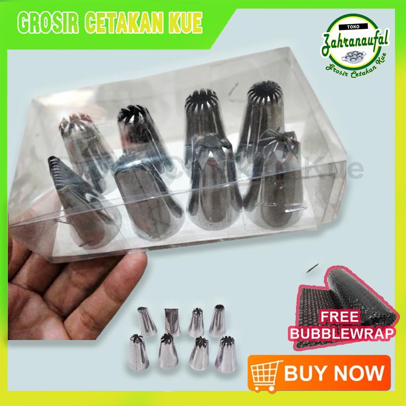 ISI 8 PCS - SPUIT LOCAL MIKA DEKORASI KUE CHEF PASTRY BAHAN STAINLESS STEEL Kitchenware 2