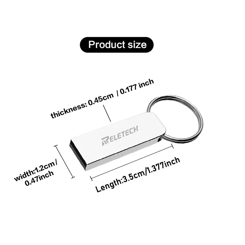 RELETECH USB 2.0 Flash Drive, 5 Counts Portable USB Flash Drive, Memory Stick, USB Flash Drive for Home, Office, School 1