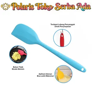 Polaris Toko Serba Ada Spatula Silikon Scraper Tahan Panas High Quality H369 Spatula Silikon Food Grade Sendok Masak Dapur Bahan Tidak Mudah Meleleh Aplikasi Adonan Bisa Lebih Maksimal
