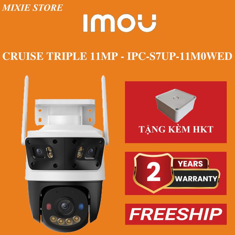 [TẶNG HỘP KT] Camera IMOU 3 Mắt Ngoài Trời Cruiser Triple 11MP (3MP+3MP+5MP) | Tầm Nhìn Bam Đêm Có Màu | Ống Kính Kép Góc Rộng | Phát Hiện Người & Phương Tiện l Bảo Hành 2 năm