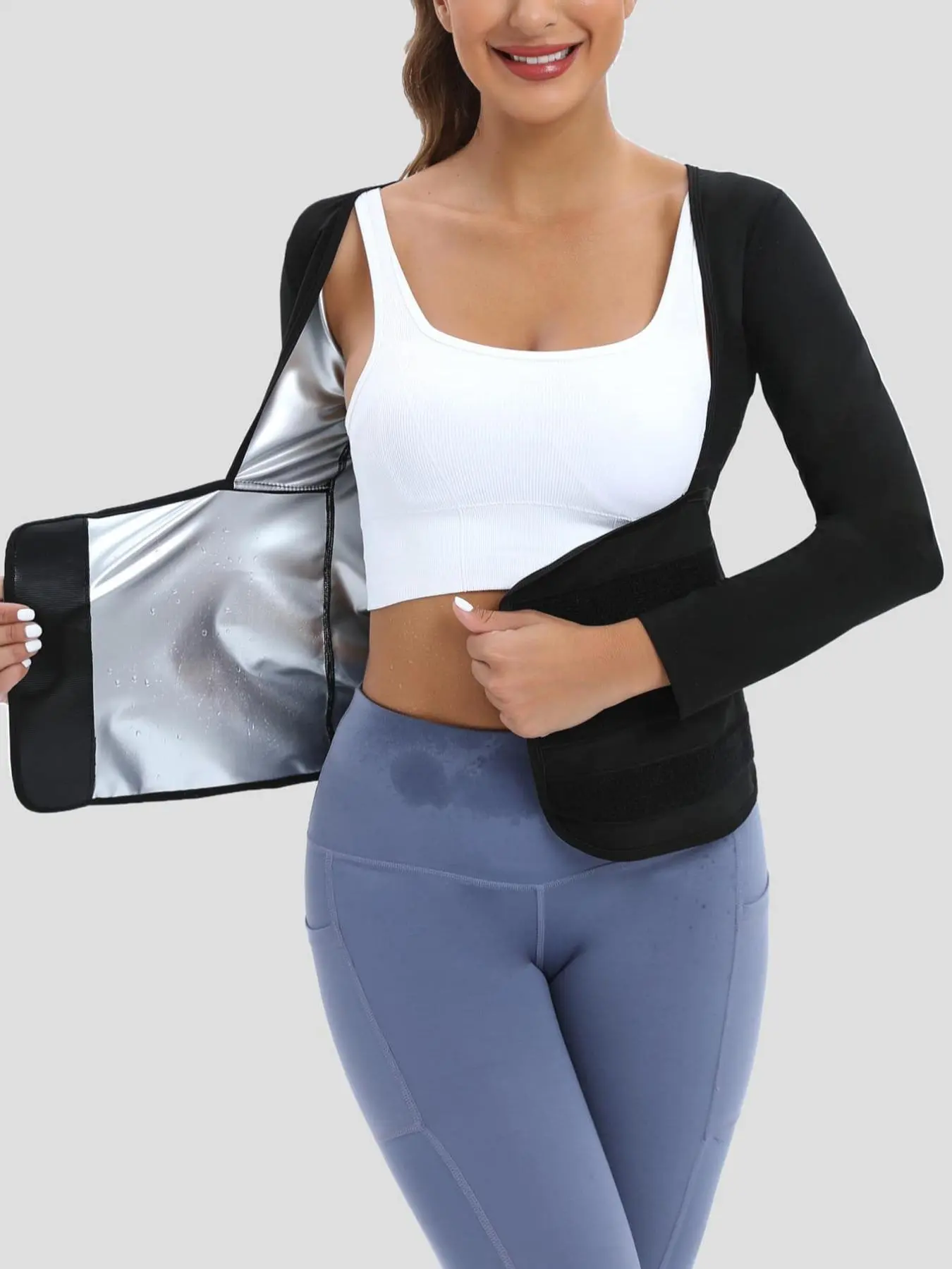 Women's Solid Long Sleeve Shapewear Top, Comfort Tummy Control Waist Trainer for Women, Womenswear, Lady Shapewear for All Seasons