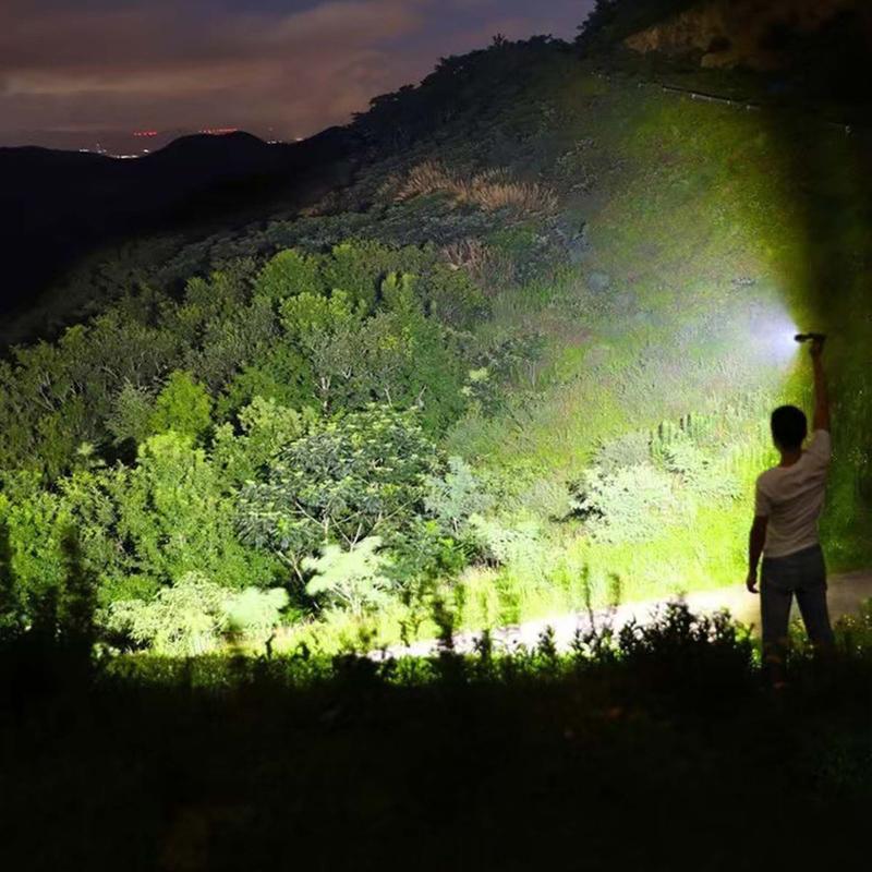 Rechargeable Flashlight, 1/2/4 Counts 12000 Lumens LED Flashlight, Adjustable High Brightness Flashlight, Portable Lighting for Camping, Outdoor Activities Long Distance 2